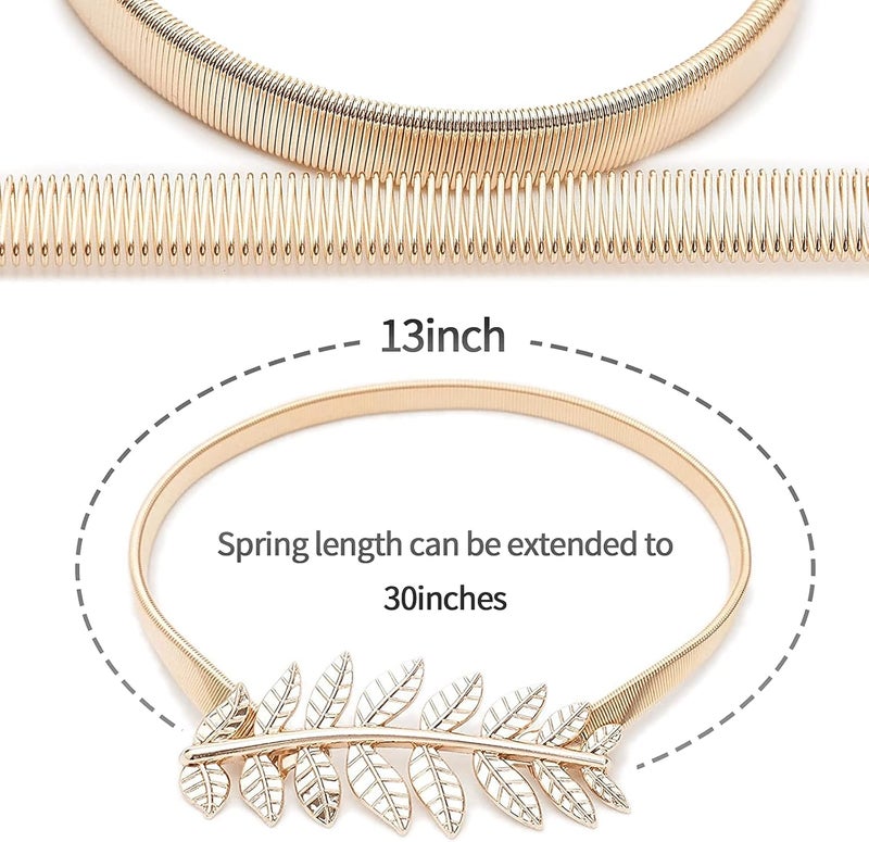LLPMutu 4Pack Curtain Tiebacks Aluminum Alloy Spring Design Curtain Holdback Leaf Carving Design Curtain Ties for Drapes Curtain Ties Backs Curtain Modern Style Curtain Holdback Decor(Gold Leaf) - Image 2